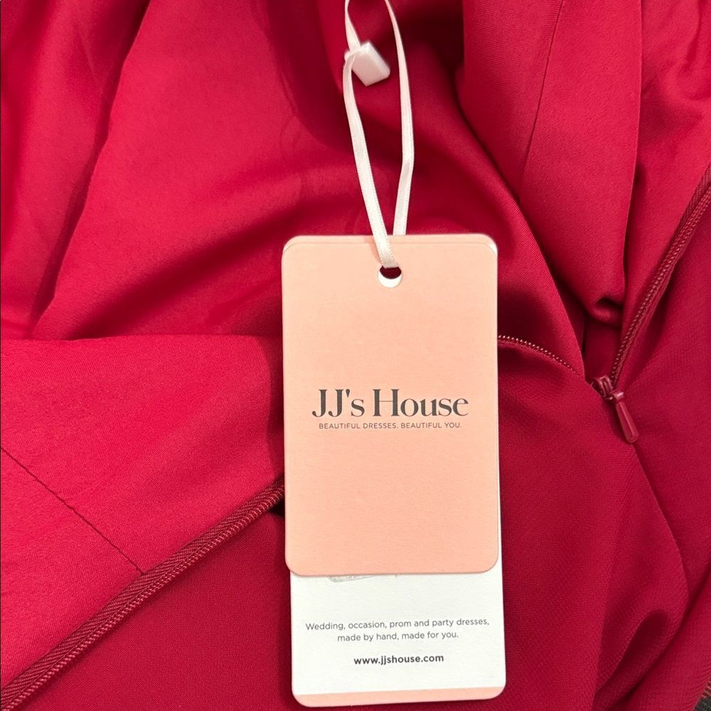 JJ’s House Burgundy Chiffon Fit & Flare Dress Youth J12 (11–12 yrs) NWT - Picture 9 of 10